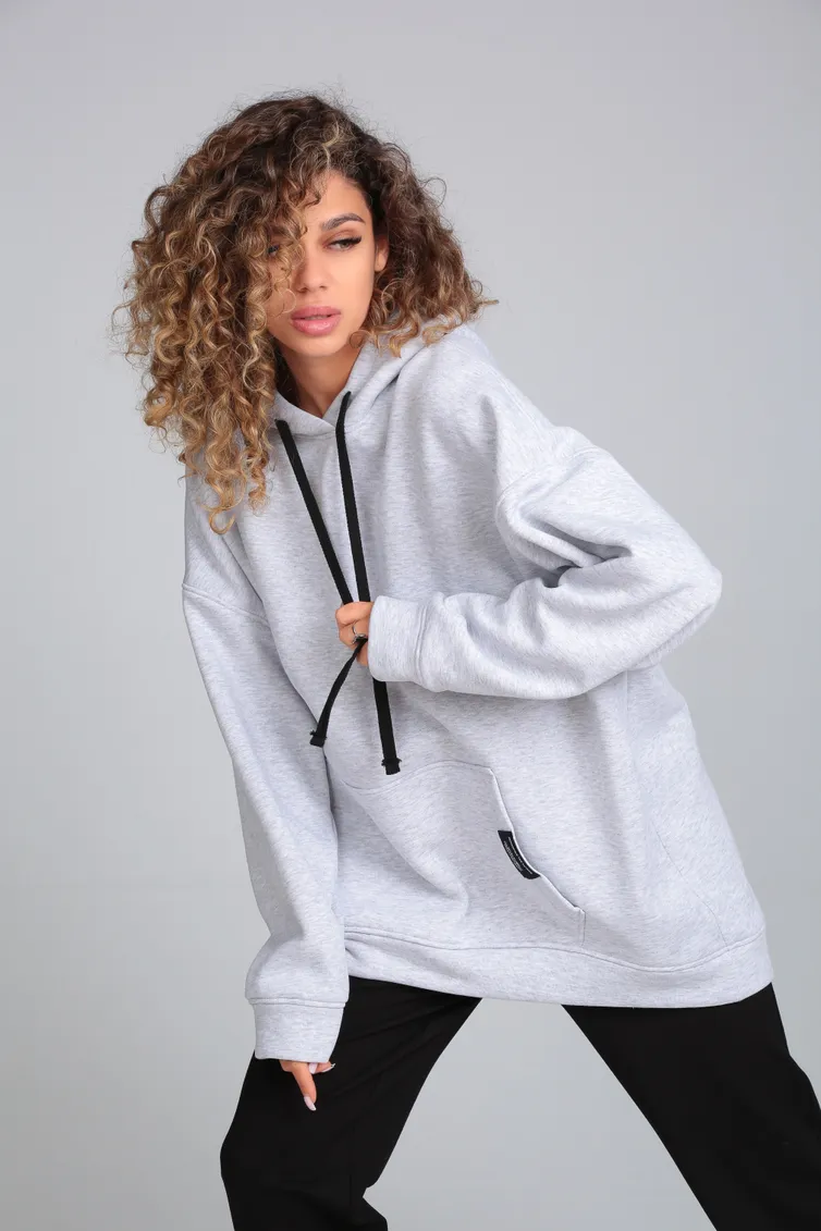 Bluza Z Kapturem BLISS #2070 seryj
