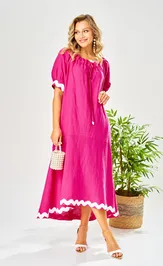 Платье Ava fashion М-212 фуксия