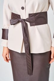 Костюм Vilena-fashion арт. 1147 беж+шоколад