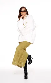 Bluza Elletto Life 13064 molochno-gorchichnyj