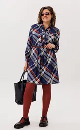 Платье Anelli Laurel 1769 Кобальтовый тартан