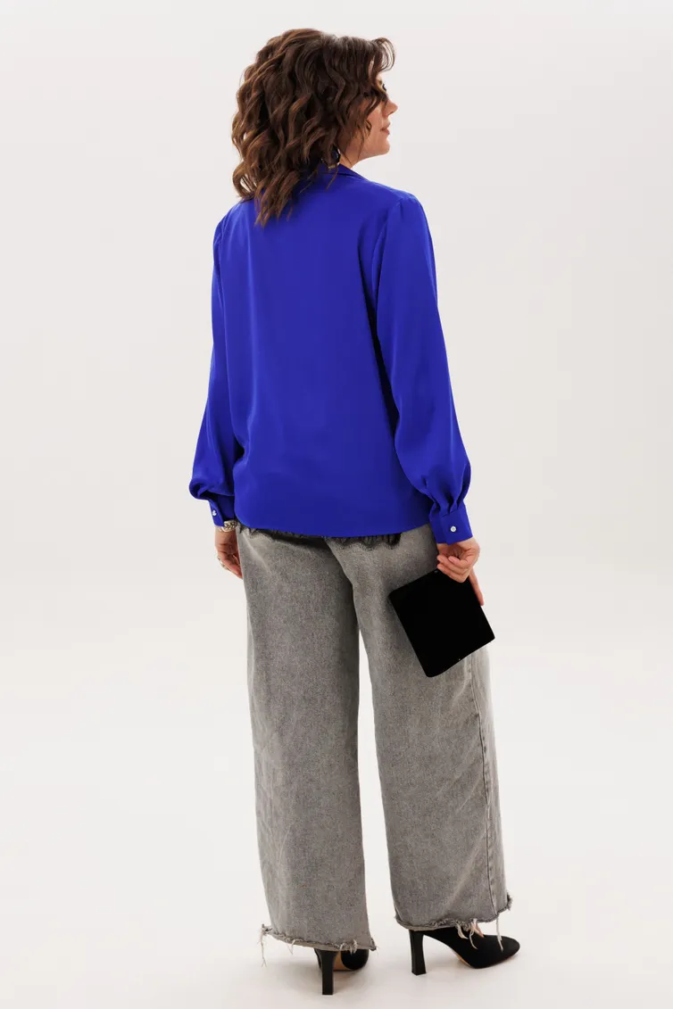Blouse Anelli Laurel #1663 oslepitelno sinij
