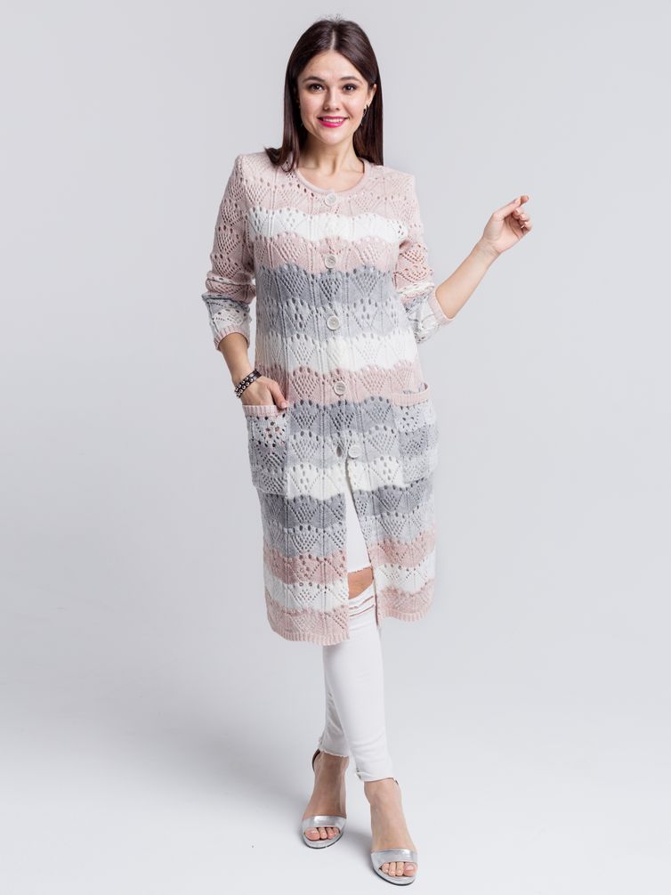 Кардиган BONADI арт. 1285 пудра-серый