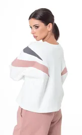 Свитшот Anelli Laurel 1018 белые тона