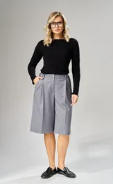 Trousers Ava fashion M-241 seryj