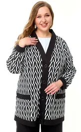 Sweter OVERYOU 121/1 belo- chern