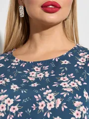 Sukienka DORA plus #0277-1s morskaya glubina