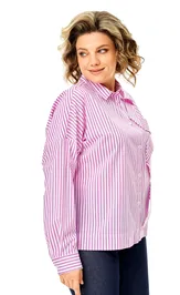 Bluzka Michel Chic 798 poloska lilovaya