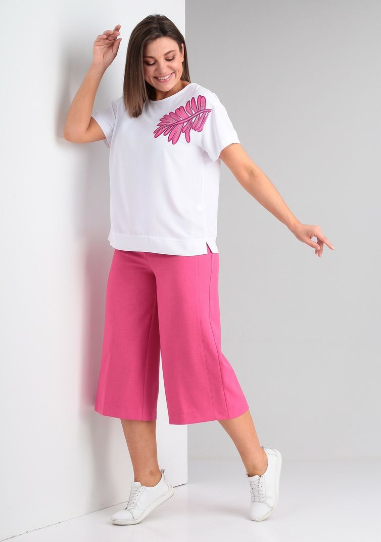 Комплект Vilena-fashion арт. 813 белый+фуксия