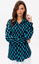 Blouse VIZAVI 735 cherno-goluboj