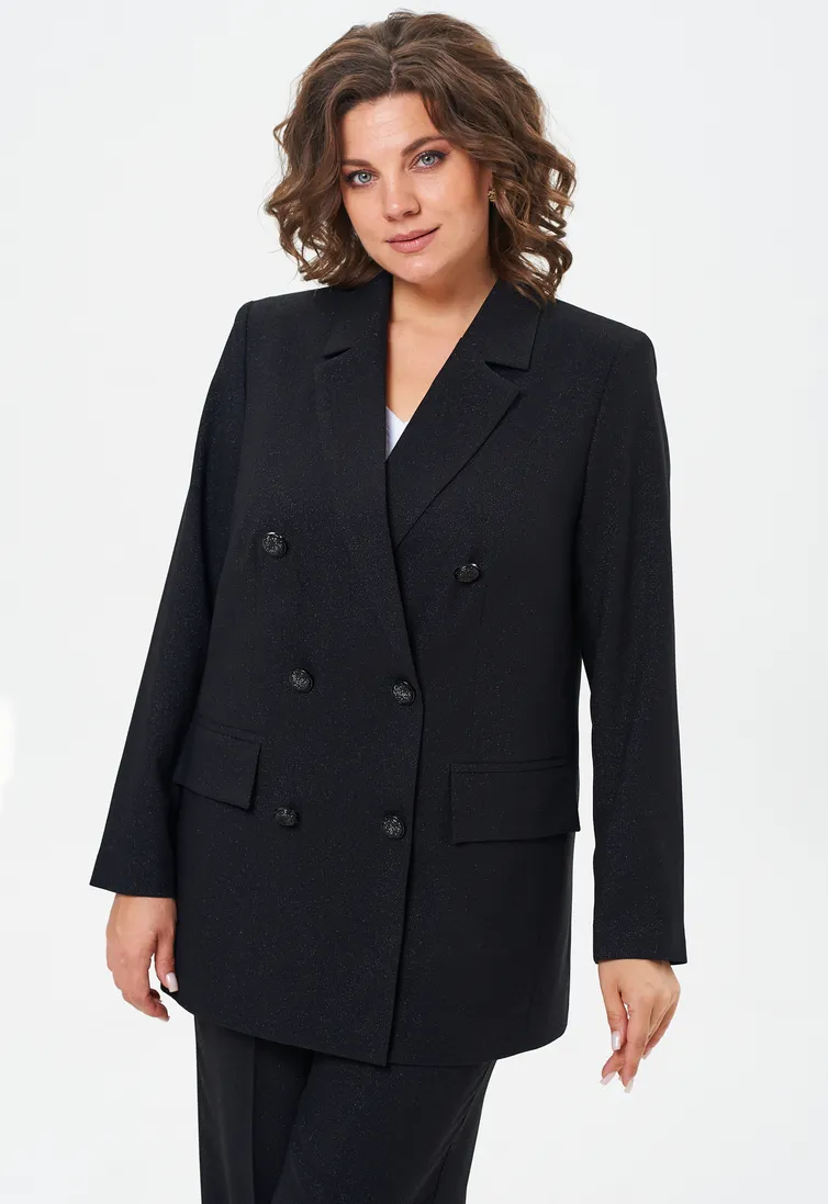 Żakiet BelElStyle #848-281 chernyj s bleskom