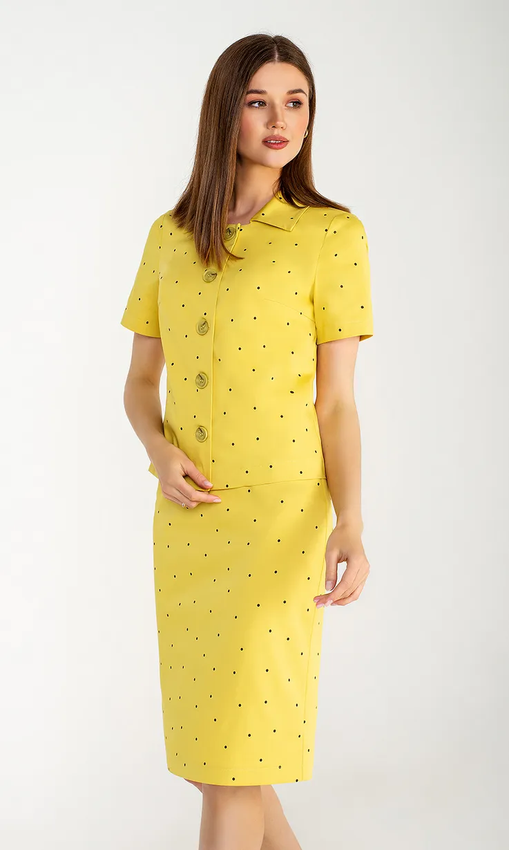 Костюм MARIKA арт. 461 желтый в горох