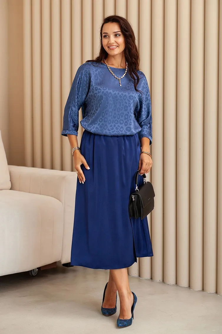 Blouse TOOK A LOOK & Angelika #MD-249-1 indigo