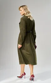 Dress Ava fashion M-239 xaki