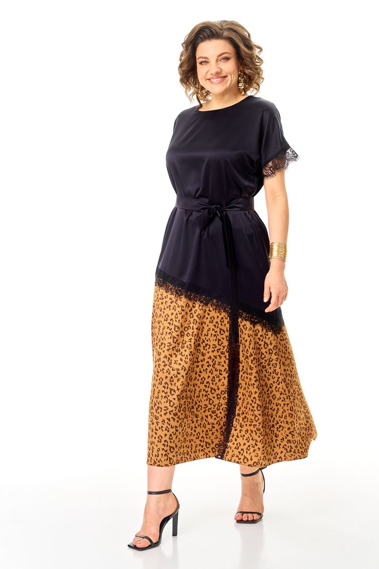 Платье Anastasia арт. 1368 золото/черничный