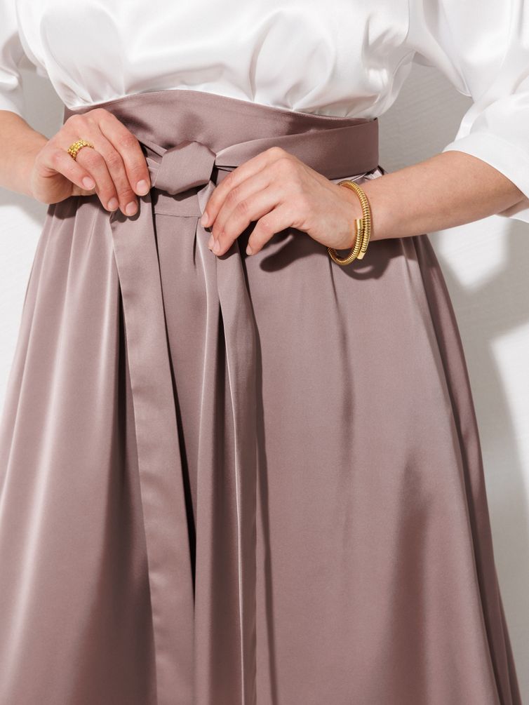 Платье Anastasia MAK арт. 1229 жемчужный+капучино