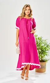 Платье Ava fashion М-212 фуксия