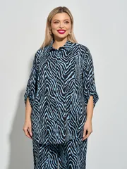 Koszula DORA plus #0199-4 chernyj muar
