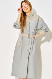 Sukienka LAIKONY #L-434 sero-goluboj