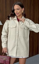 Рубашка PRATA wear S022 молочный