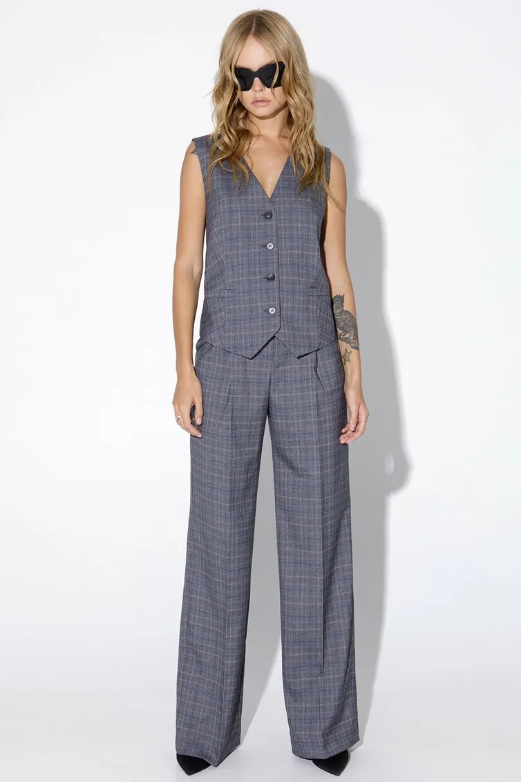 Trousers Pirs #4794 svetlyj seryj s golubym