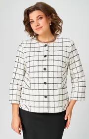 Żakiet BelElStyle #861-259 belo-chernyj