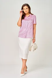 Bluzka LeNata #12552 rozovyj romb