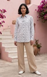 Blouse Лиссана 5037 cherno-belyj