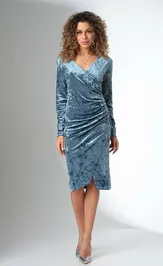 Платье BARBARA B139 голубой мрамор