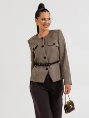 Костюм Galean Style арт. 1014 Б коричневый с черным