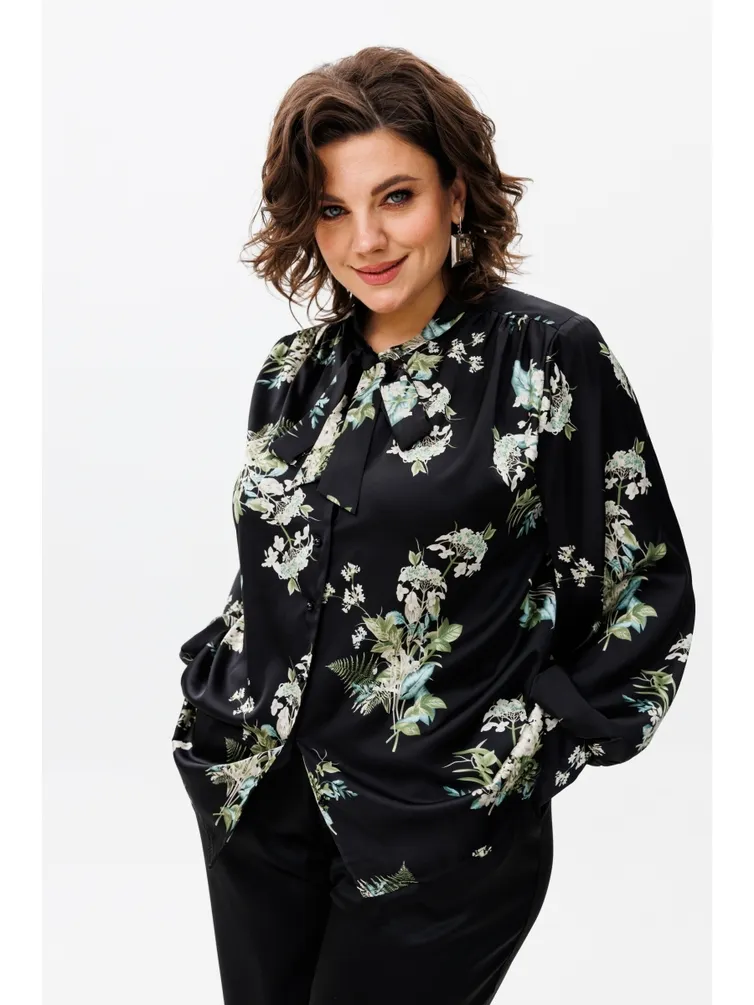 Bluzka Anelli Laurel #1428 chernyj