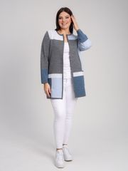 Sweter BONADI #1933 seryj-goluboj