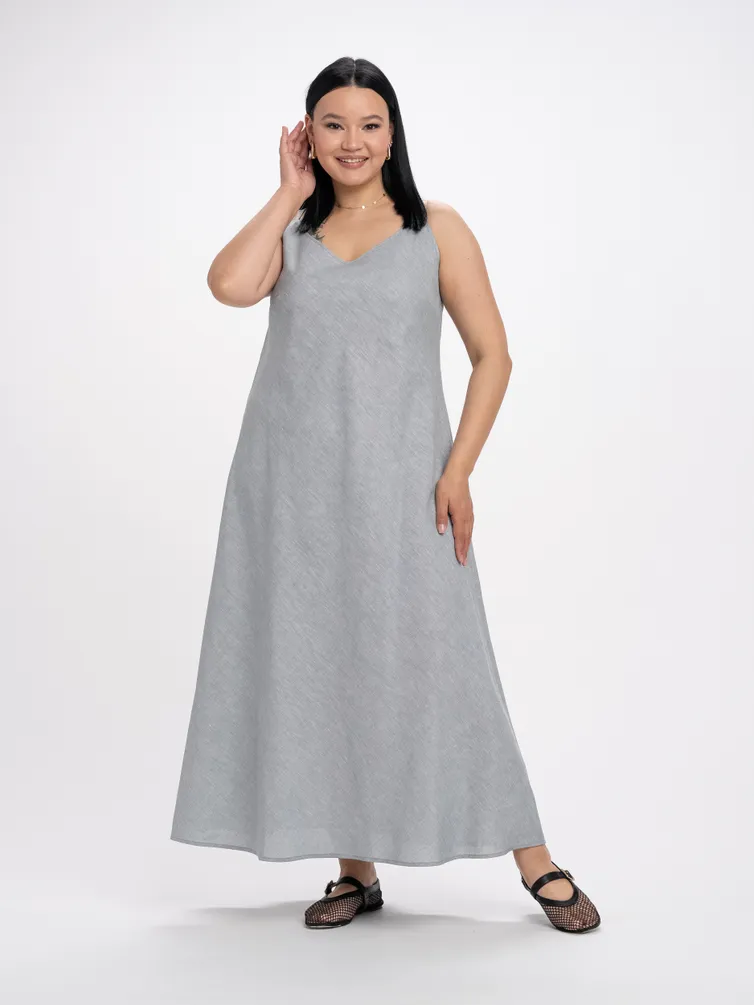 Sukienka FASHION CENTRE #L-4259/Svetlo-seryj melanzh/170