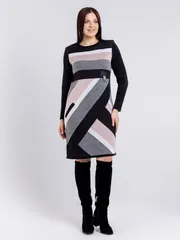 Dress BONADI #1346 antracit-pudra