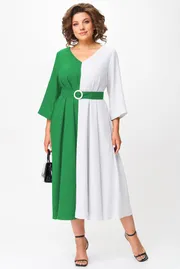Dress Anastasia #1243.1 zeleno-belyj