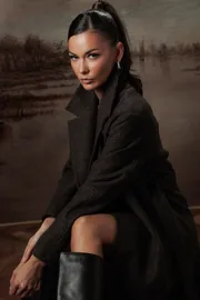 Coat Buter New #3476 korichnevyj