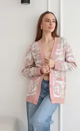 Sweter BONADI BS45 pudra-kapuchino