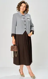 Garnitur Karina Delux M-1418 komplekt sero-korichnevyj