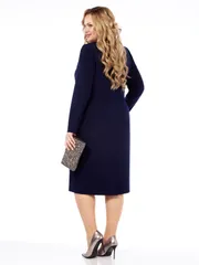 Sukienka Linia L #B-2042 temno-sin