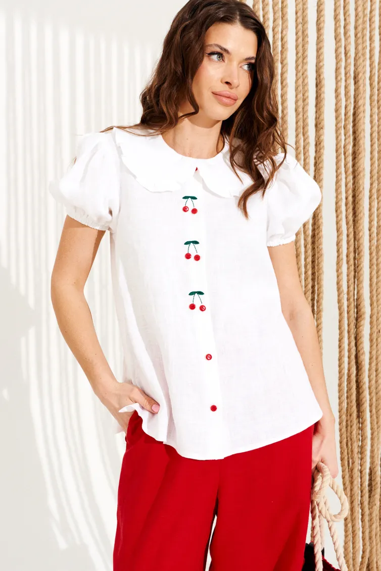 Blouse Elletto Life #13954 belyj