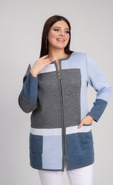 Кардиган BONADI 1933 серый-голубой