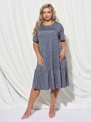 Sukienka DORA plus #0028-14_U seryj