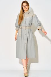 Sukienka LAIKONY #L-434 sero-goluboj