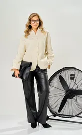 Kurtka Ava fashion M-227 molochnyj