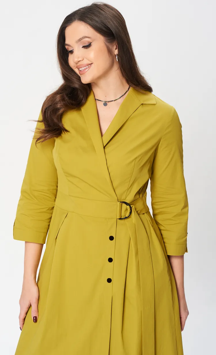 Sukienka Verita moda #N-2348 gorchica