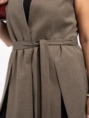 Kamizelka FASHION CENTRE #Pv-3841/Korichnevyj melanzh