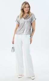 Blouse LM M 0092 shimmer bezhevyj