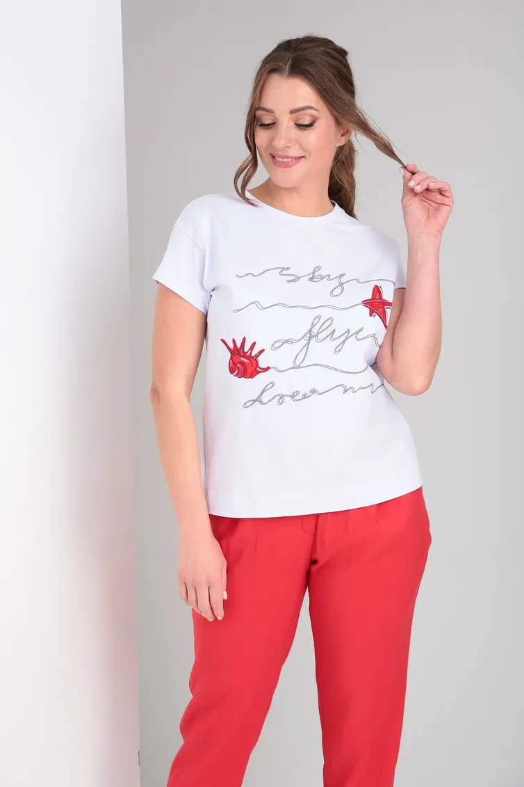 Zestaw Vilena-fashion #814 belyj+krasnyj