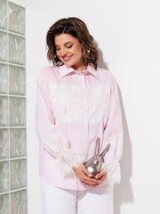 Блузка Anastasia MAK арт. 1352 розовый+полоска