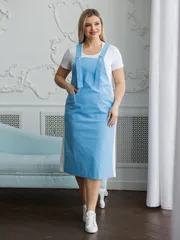 Платье NOVITA арт. 1260 бело-голубой